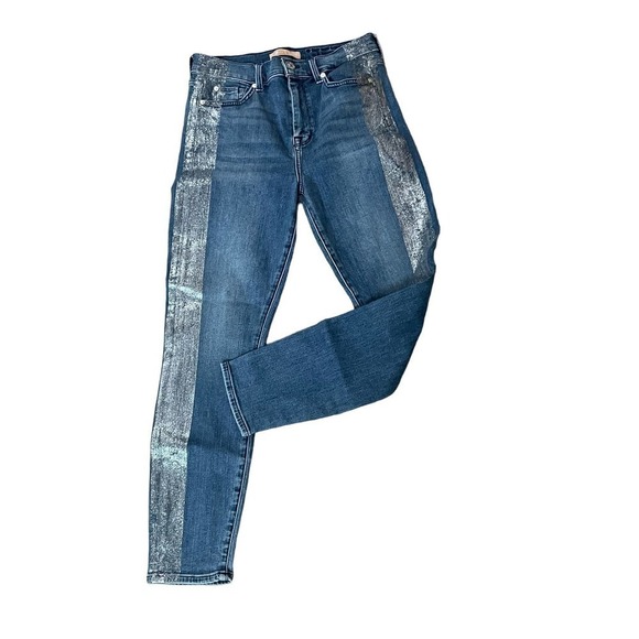 7 For All Mankind sz 29 Jeans Embellished Bairds - Picture 1 of 5